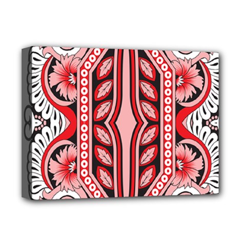 A Design Of A Red And White Pattern Deluxe Canvas 16  X 12  (stretched)  by catchydesignhill