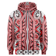 A Design Of A Red And White Pattern Men s Zipper Hoodie by catchydesignhill