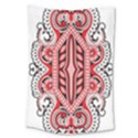 A Design Of A Red And White Pattern Large Tapestry View1