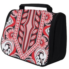 A Design Of A Red And White Pattern Full Print Travel Pouch (big) by catchydesignhill