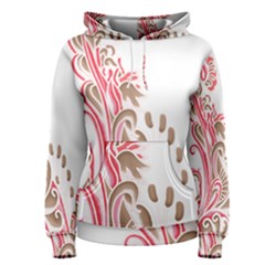 A Drawing Of A Bird With Flowers On It Women s Pullover Hoodie by catchydesignhill