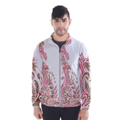 A Drawing Of A Bird With Flowers On It Men s Windbreaker