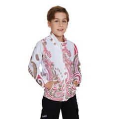 A Drawing Of A Bird With Flowers On It Kids  Windbreaker