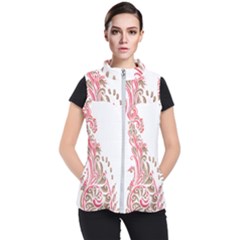 A Drawing Of A Bird With Flowers On It Women s Puffer Vest