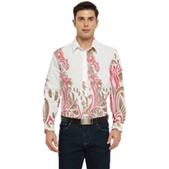 A Drawing Of A Bird With Flowers On It Men s Long Sleeve Shirt by catchydesignhill