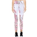 A Drawing Of A Bird With Flowers On It Pocket Leggings  View1