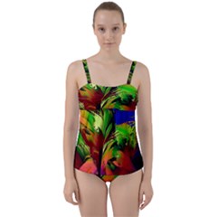 Splash Twist Front Tankini Set