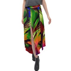 Splash Velour Split Maxi Skirt