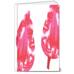 A Pair Of Red Leaves On A Black Background 8  X 10  Hardcover Notebook by catchydesignhill