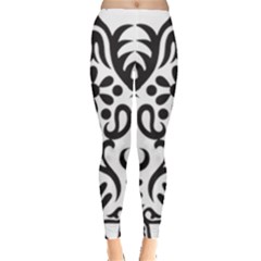 A Black And White Image Of An Ornate Design Everyday Leggings  by catchydesignhill