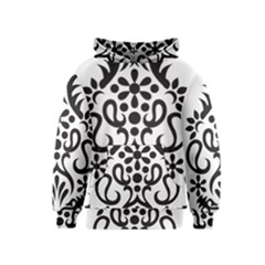 A Black And White Image Of An Ornate Design Kids  Pullover Hoodie by catchydesignhill