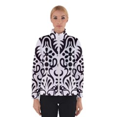 A Black And White Image Of An Ornate Design Women s Bomber Jacket by catchydesignhill