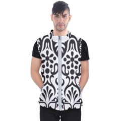 A Black And White Image Of An Ornate Design Men s Puffer Vest by catchydesignhill