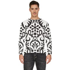 A Black And White Image Of An Ornate Design Men s Fleece Sweatshirt by catchydesignhill