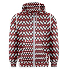 A Red And Black Zigzag Pattern On A White Background Men s Zipper Hoodie by catchydesignhill