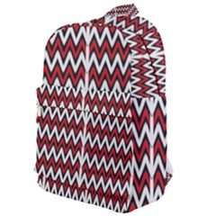 A Red And Black Zigzag Pattern On A White Background Classic Backpack by catchydesignhill