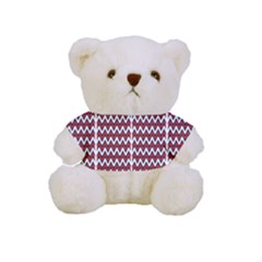 A Red And Black Zigzag Pattern On A White Background Full Print Cuddly Teddy Bear