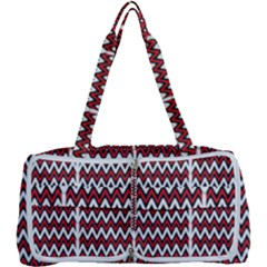 A Red And Black Zigzag Pattern On A White Background Multi Function Bag by catchydesignhill