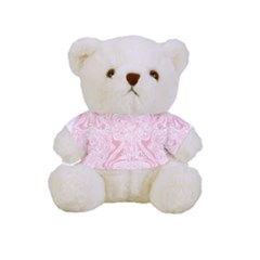 A Pink And White Abstract Design On A White Background Full Print Cuddly Teddy Bear by catchydesignhill