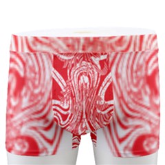 A Red And White Image Of A Pattern On A White Background Men s Boxer Briefs by catchydesignhill