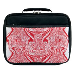 A Red And White Image Of A Pattern On A White Background Lunch Bag by catchydesignhill