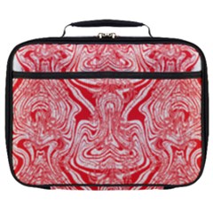 A Red And White Image Of A Pattern On A White Background Full Print Lunch Bag by catchydesignhill