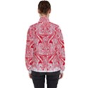 A Red And White Image Of A Pattern On A White Background Women s High Neck Windbreaker View2