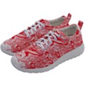 A Red And White Image Of A Pattern On A White Background Mens Athletic Shoes View2