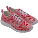 A Red And White Image Of A Pattern On A White Background Mens Athletic Shoes View3