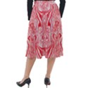 A Red And White Image Of A Pattern On A White Background Classic Velour Midi Skirt  View2