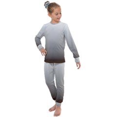 A Black And White Photo Of A Wall Kids  Long Sleeve Set 