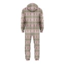 A Pink And Brown Pattern On A White Background Hooded Jumpsuit (Kids) View2