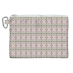 A Pink And Brown Pattern On A White Background Canvas Cosmetic Bag (xl) by catchydesignhill