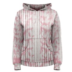 A Pink And White Striped Background Women s Pullover Hoodie