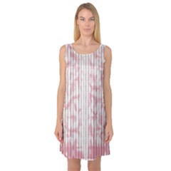 A Pink And White Striped Background Sleeveless Satin Nightdress by catchydesignhill