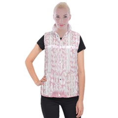 A Pink And White Striped Background Women s Button Up Vest