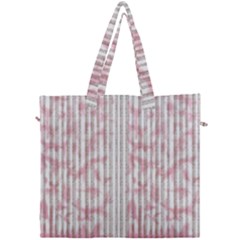 A Pink And White Striped Background Canvas Travel Bag by catchydesignhill