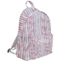 A Pink And White Striped Background The Plain Backpack View2