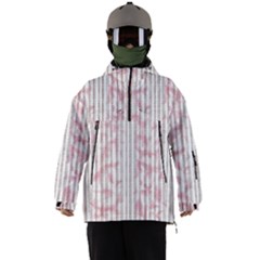 A Pink And White Striped Background Men s Ski And Snowboard Waterproof Breathable Jacket by catchydesignhill