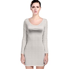 A White Background With A Brown Pattern On It Long Sleeve Velvet Bodycon Dress