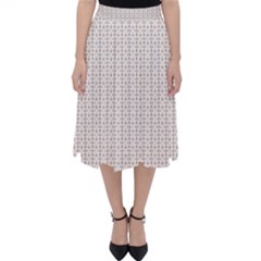 A White Background With A Brown Pattern On It Classic Midi Skirt