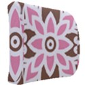 A Pink Flower On A Brown Background Back Support Cushion View2