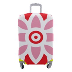 A Red And White Pattern With A Flower On It Luggage Cover (small) by catchydesignhill