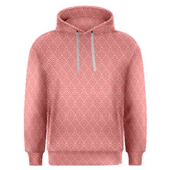 A Red And White Background With A Pattern Men s Overhead Hoodie