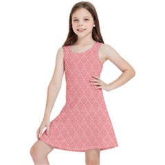 A Red And White Background With A Pattern Kids  Lightweight Sleeveless Dress by catchydesignhill