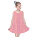 A Red And White Background With A Pattern Kids  Summer Dress View1