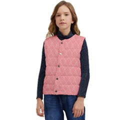 A Red And White Background With A Pattern Kid s Button Up Puffer Vest	 by catchydesignhill