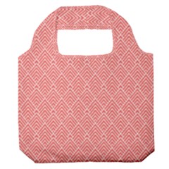 A Red And White Background With A Pattern Premium Foldable Grocery Recycle Bag by catchydesignhill