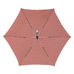 A Red And White Background With A Pattern Automatic Folding Umbrella With Case (small) by catchydesignhill