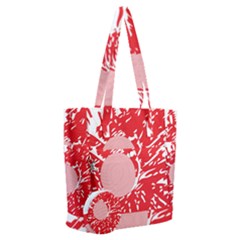 A Drawing Of A Red Flower On A White Background Everyday Shoulder Bag With Pouch Bag by catchydesignhill